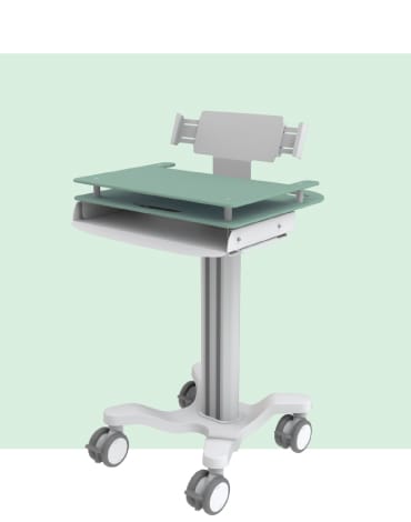 Zippy X300 EPR Laptop Cart shown on a branded green background