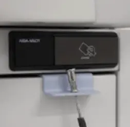 Exura cart close up showing card reader optional extra