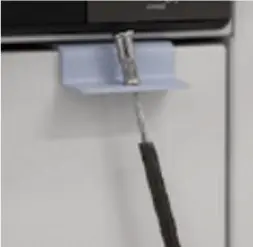 Exura cart close up showing instrument holder for medical supplies